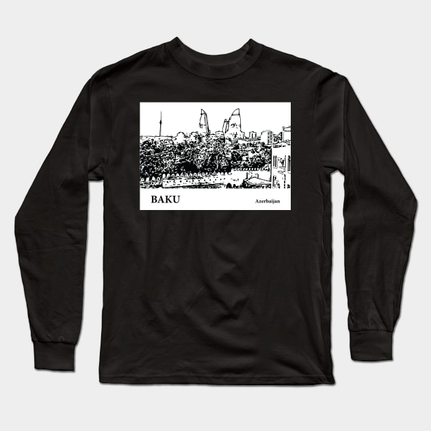 Baku Azerbaijan Long Sleeve T-Shirt by Lakeric